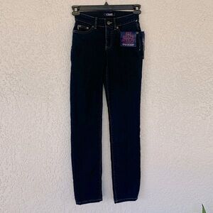 Chaps mid rise comfort elastic straight leg jeans size 00